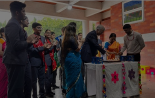 Students on educational field trip